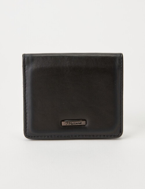 Milano Small Single Fold Wallet, Black product photo View 02 L