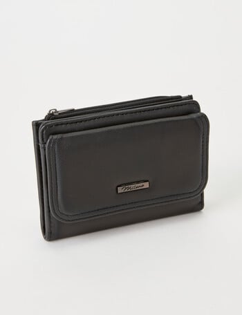 Milano Medium Flap Wallet, Black product photo
