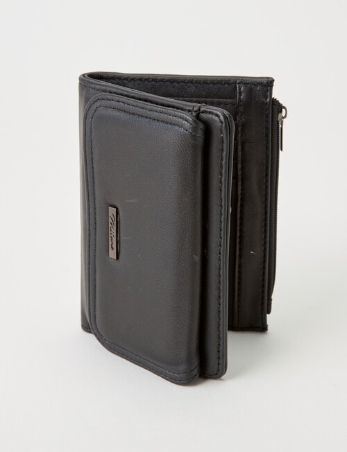 Milano Medium Flap Wallet, Black product photo View 06 L