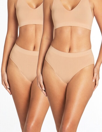 Ambra Pure Basics Modal Midi Brief, 2-Pack, Nude product photo