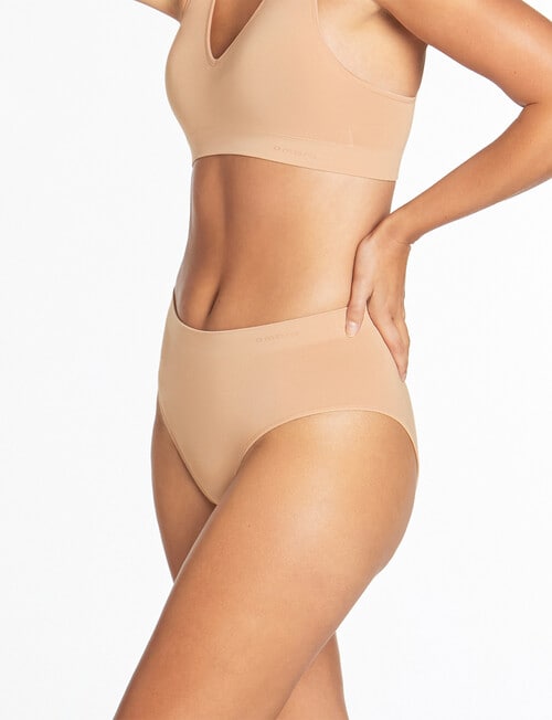 Ambra Pure Basics Modal Midi Brief, 2-Pack, Nude product photo View 03 L