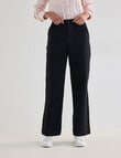 Denim Republic Wide Leg Jean, Black product photo