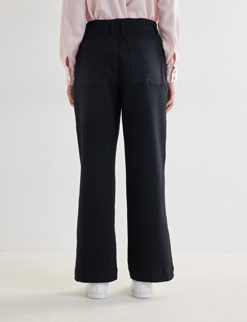 Denim Republic Wide Leg Jean, Black product photo View 02 L