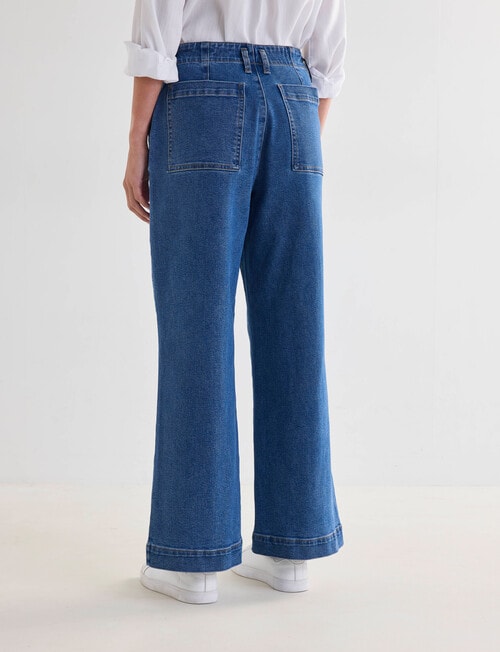 Denim Republic Wide Leg Jean, Indigo product photo View 02 L