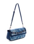Guess Dovie Flap Shoulder Bag, Denim product photo View 03 S