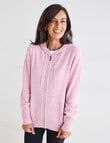 Ella J Merino Zip Hoodie, Pale Pink product photo View 07 S