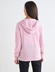Ella J Merino Zip Hoodie, Pale Pink product photo View 02 S