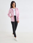 Ella J Merino Zip Hoodie, Pale Pink product photo View 03 S