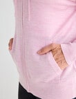 Ella J Merino Zip Hoodie, Pale Pink product photo View 04 S