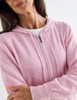 Ella J Merino Zip Hoodie, Pale Pink product photo View 05 S