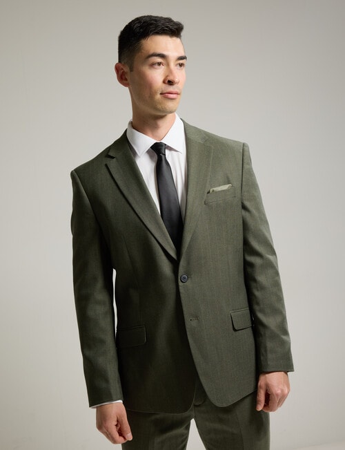 Textured Tailored Jacket, Green product photo