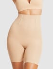 Ambra Cinch High Waisted Mid Thigh Short, Beige product photo