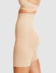Ambra Cinch High Waisted Mid Thigh Short, Beige product photo View 02 S