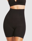 Ambra Cinch High Waisted Mid Thigh Short, Black product photo