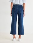 Denim Republic Marine Wide Crop Jean, Dark Wash product photo View 02 S