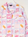 Sleep Squad Panache Flannel PJ Set, Pink, 8-16 product photo View 02 S