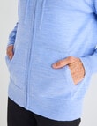 Ella J Merino Zip Hoodie, Pale Blue product photo View 04 S