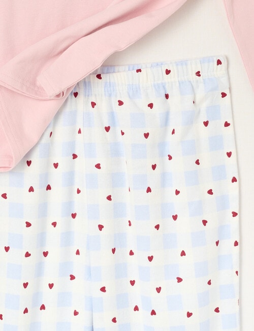 Sleep Squad Cake Knit Flannel PJ Set, Pink, 8-16 product photo View 03 L