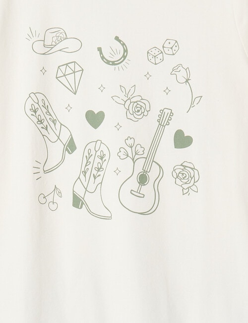 Sleep Squad Western Knit Flannel PJ Set, Soft Grass & Vanilla, -16 product photo View 02 L