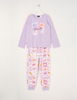 Sleep Squad Panache Knit Flannel PJ Set, Lilac, 8-16 product photo
