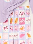 Sleep Squad Panache Knit Flannel PJ Set, Lilac, 8-16 product photo View 03 S