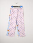 Sleep Squad Brunch Club & Bows Flannel Pant, 2-Pack, Pink product photo