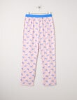 Sleep Squad Brunch Club & Bows Flannel Pant, 2-Pack, Pink product photo View 04 S