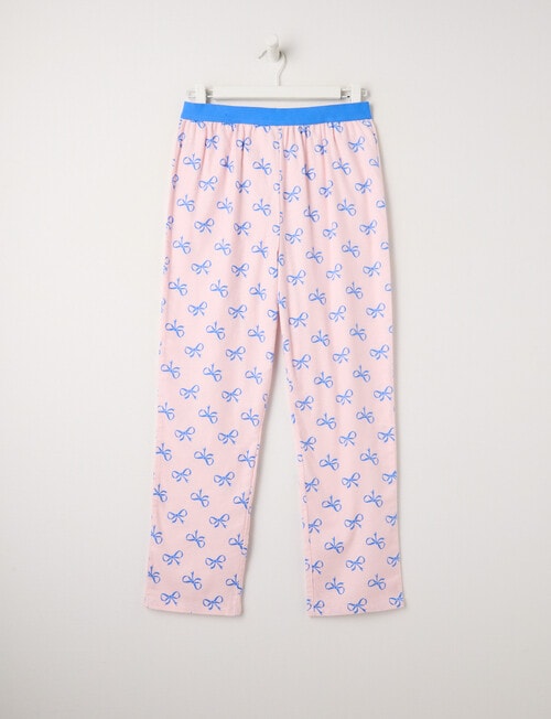 Sleep Squad Brunch Club & Bows Flannel Pant, 2-Pack, Pink product photo View 04 L