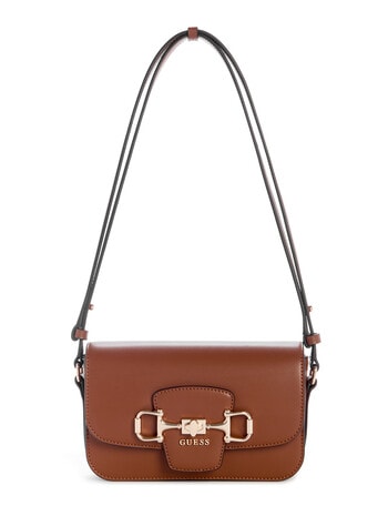 Guess Janie Convertible Crossbody Flap Bag, Cognac product photo