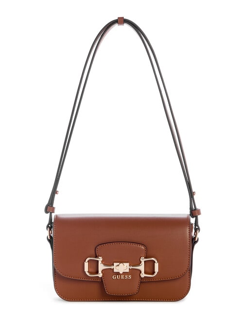 Guess Janie Convertible Crossbody Flap Bag, Cognac product photo