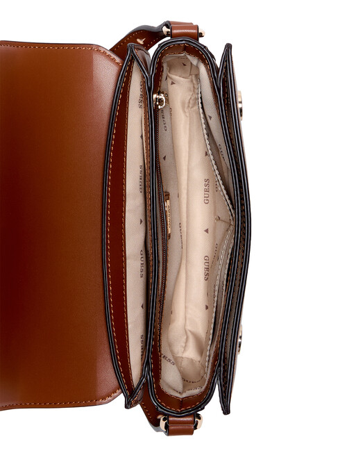 Guess Janie Convertible Crossbody Flap Bag, Cognac product photo View 04 L