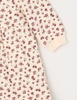 Teeny Weeny Heart and Bow Play Fleece Floral Dress, Vanilla product photo View 04 S