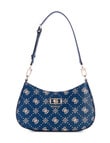Guess Emelie Logo Top Zip Shoulder Bag, Denim Blue product photo