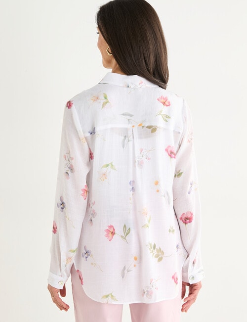 Ella J Classic Shirt, Vintage Floral product photo View 02 L