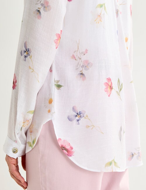 Ella J Classic Shirt, Vintage Floral product photo View 06 L