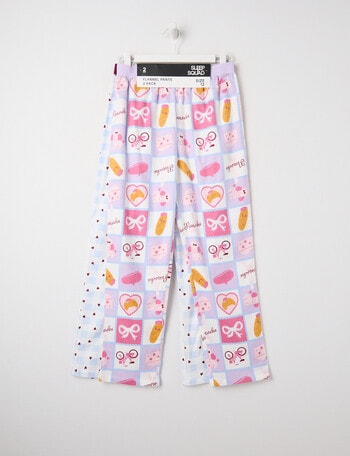 Sleep Squad Hearts Gingham & Panache Flannel Pant, 2-Pack, Blue product photo