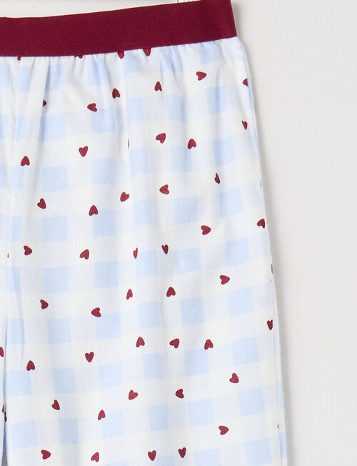 Sleep Squad Hearts Gingham & Panache Flannel Pant, 2-Pack, Blue product photo View 02 L