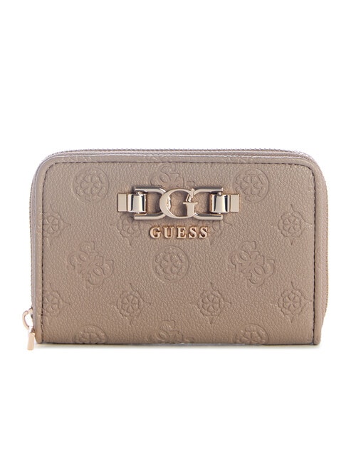 Guess Anise Medium Zip Around Wallet, Dark Taupe Logo product photo