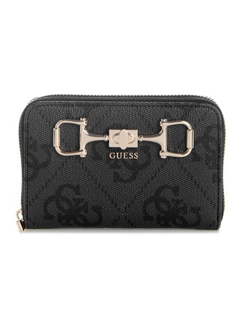 Guess Janie Logo Med Zip Around Wallet, Coal Logo product photo