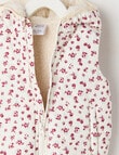 Teeny Weeny Heart & Bow Puffer Hooded Vest, Cream & Pink product photo View 03 S