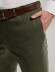 Laidlaw + Leeds Textured Tailored Pant, Green product photo View 04 S