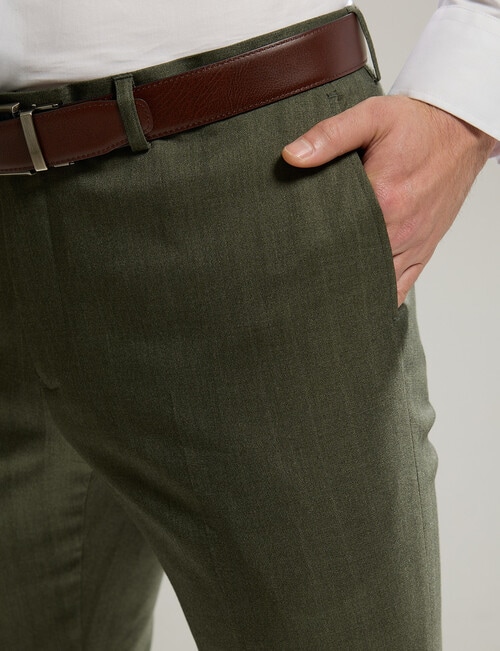 Laidlaw + Leeds Textured Tailored Pant, Green product photo View 04 L