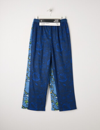 Sleep Squad Gamer Flannel Pant, 2-Pack, Blue product photo
