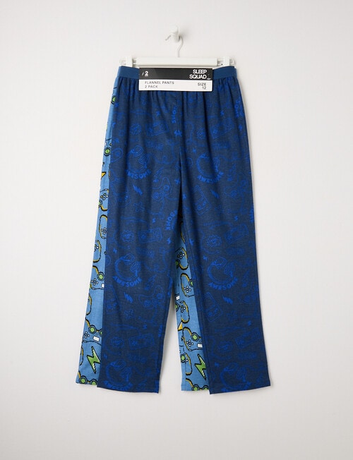 Sleep Squad Gamer Flannel Pant, 2-Pack, Blue product photo
