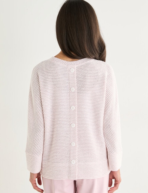 Ella J Textured Knit Top, Pink product photo View 02 L