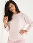 Ella J Textured Knit Top, Pink product photo View 06 S