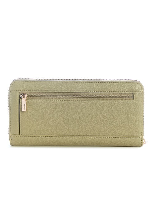 Guess Laurel II Large Zip Around Wallet, Sage product photo View 02 L
