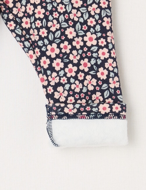 Teeny Weeny Heart and Bow Play Fleece Legging, Midnight product photo View 02 L