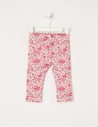 Teeny Weeny Heart and Bow Play Fleece Legging, Raspberry product photo