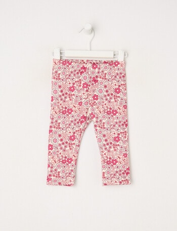 Teeny Weeny Heart and Bow Play Fleece Legging, Raspberry product photo